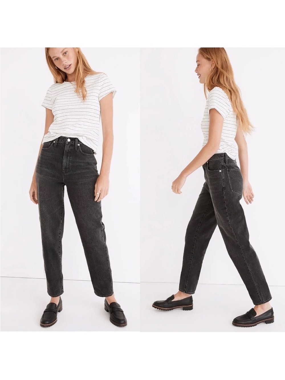 Madewell Baggy Tapered Barrel Dark Wash Jeans 30P
